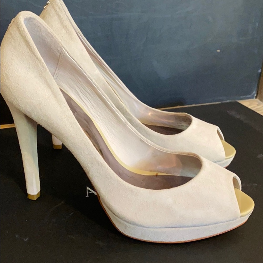 Coach high heels  suede shoes
